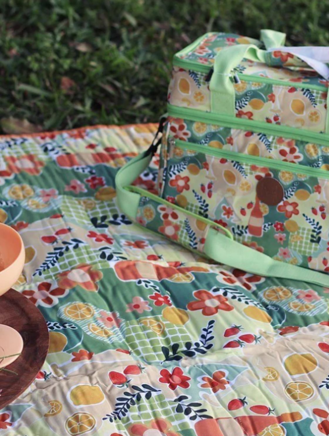 Waterproof Picnic Mat -- 'Garden Party’