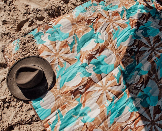 Waterproof Picnic Mat -- 'Into The Ocean'