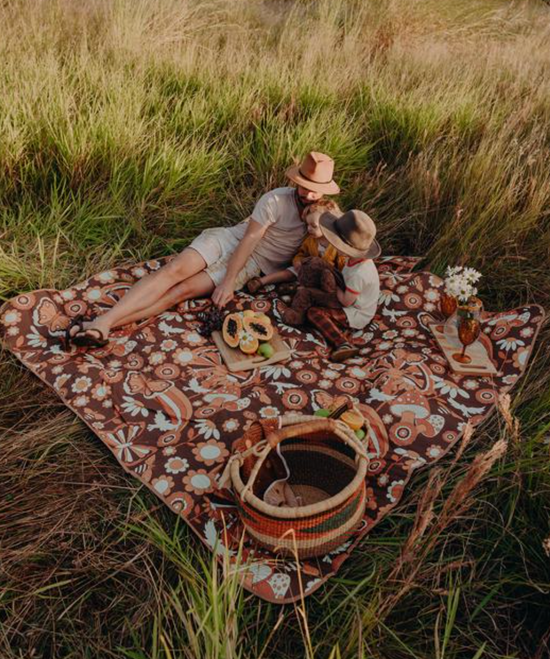 Waterproof Picnic Mat -- 'Whimsical Woodland'