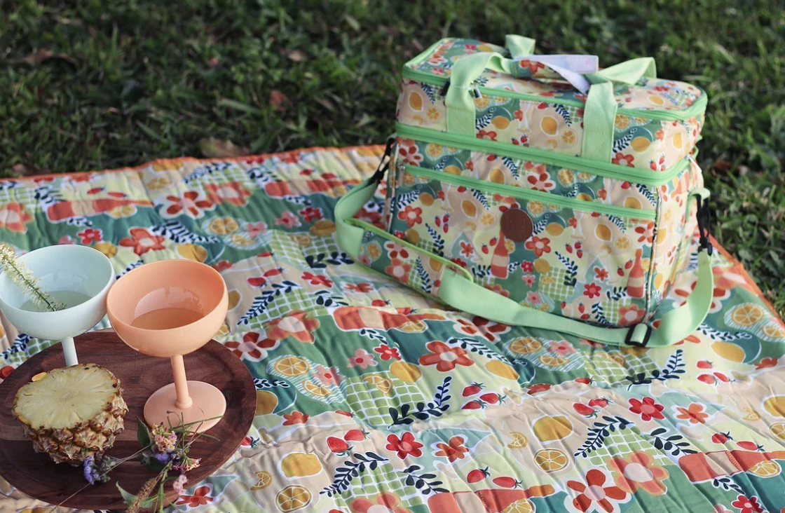 Waterproof Picnic Mat -- 'Garden Party’